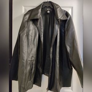 Maggie Barnes Plus Size Black Leather Jacket